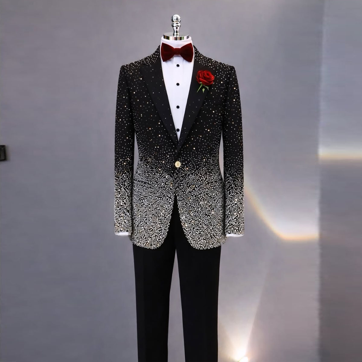 Men'S Grooming Kits - Handsome Rhinestone Diamond Men Suit 2