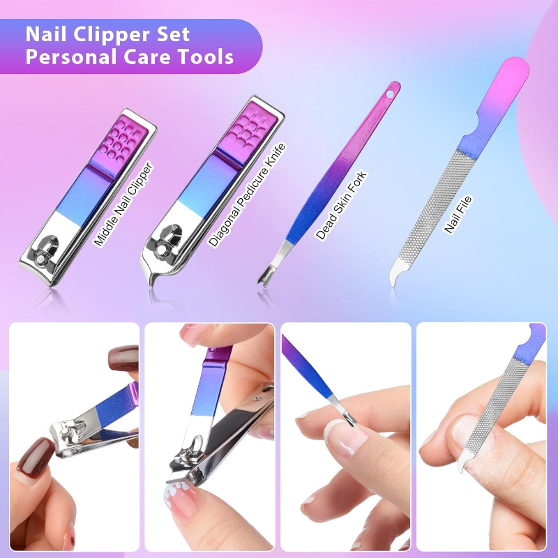 Manicure Set Nail Clippers Ped - Mens Grooming Kit Luxury review and price