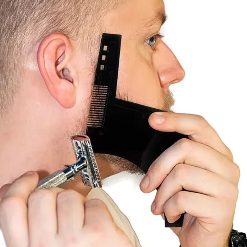 1PC Men Beard Shaping Template - Men'S Grooming Facial review and price