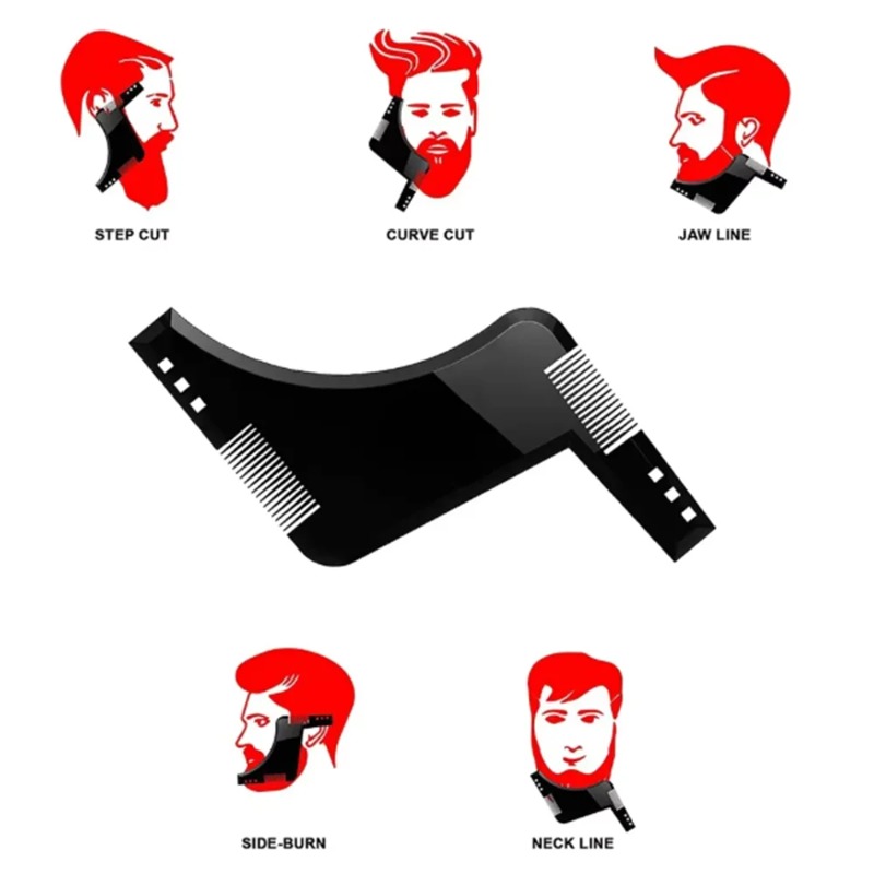 1PC Men Beard Shaping Template - Men'S Grooming Facial review and price