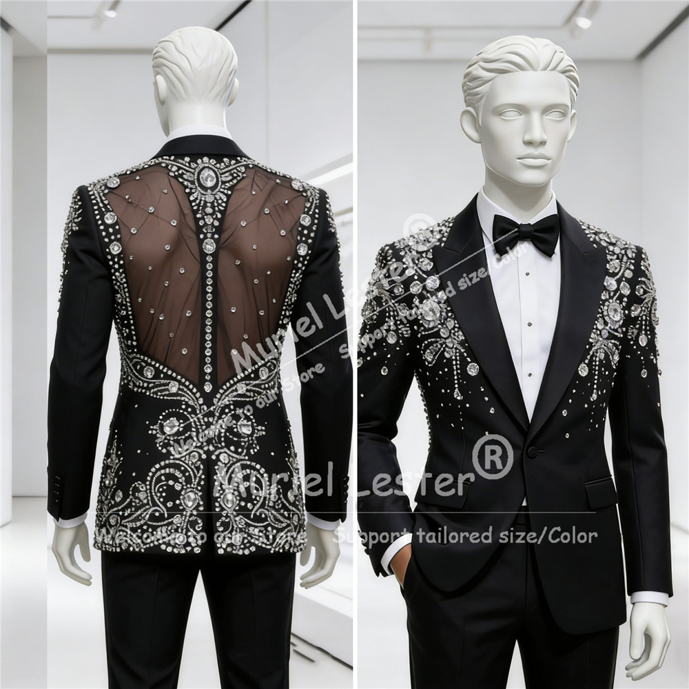 Luxury Rhinestones Beaded Suit - Mens Grooming Kit Luxury review and price