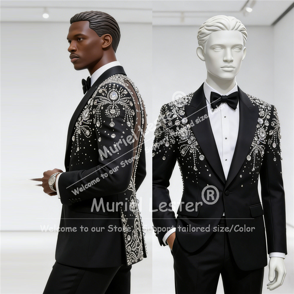 Luxury Rhinestones Beaded Suit - Mens Grooming Kit Luxury review and price