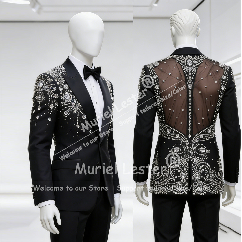 Luxury Rhinestones Beaded Suit - Mens Grooming Kit Luxury review and price